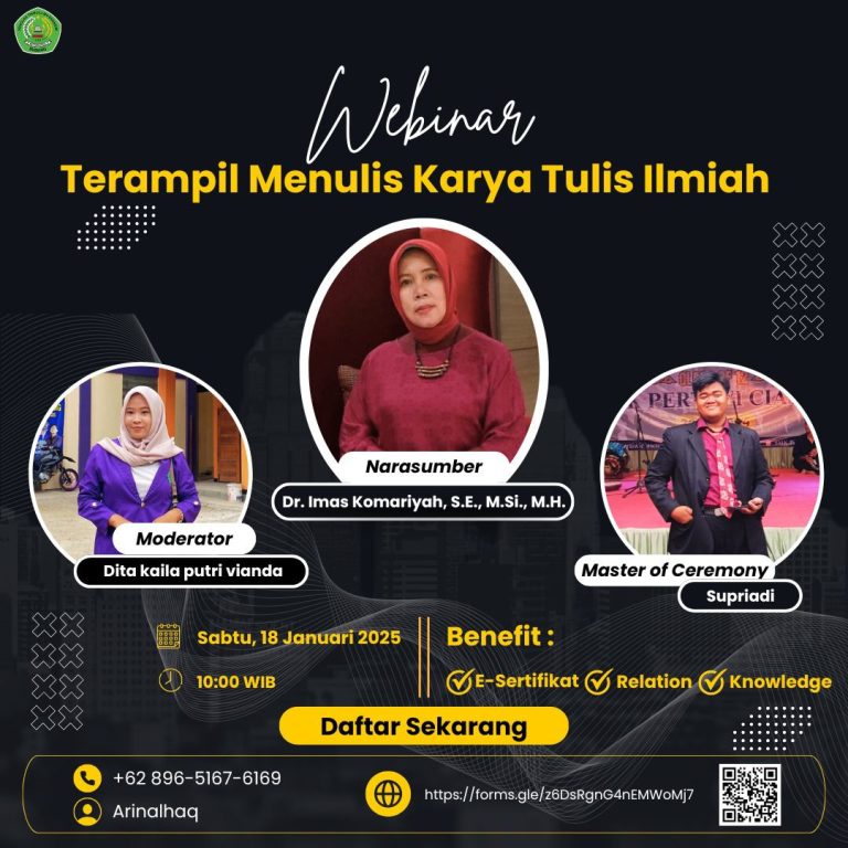 Webinar Karya Tulis Ilmiah “ Terampil Menulis Karya Tulis Ilmiah”